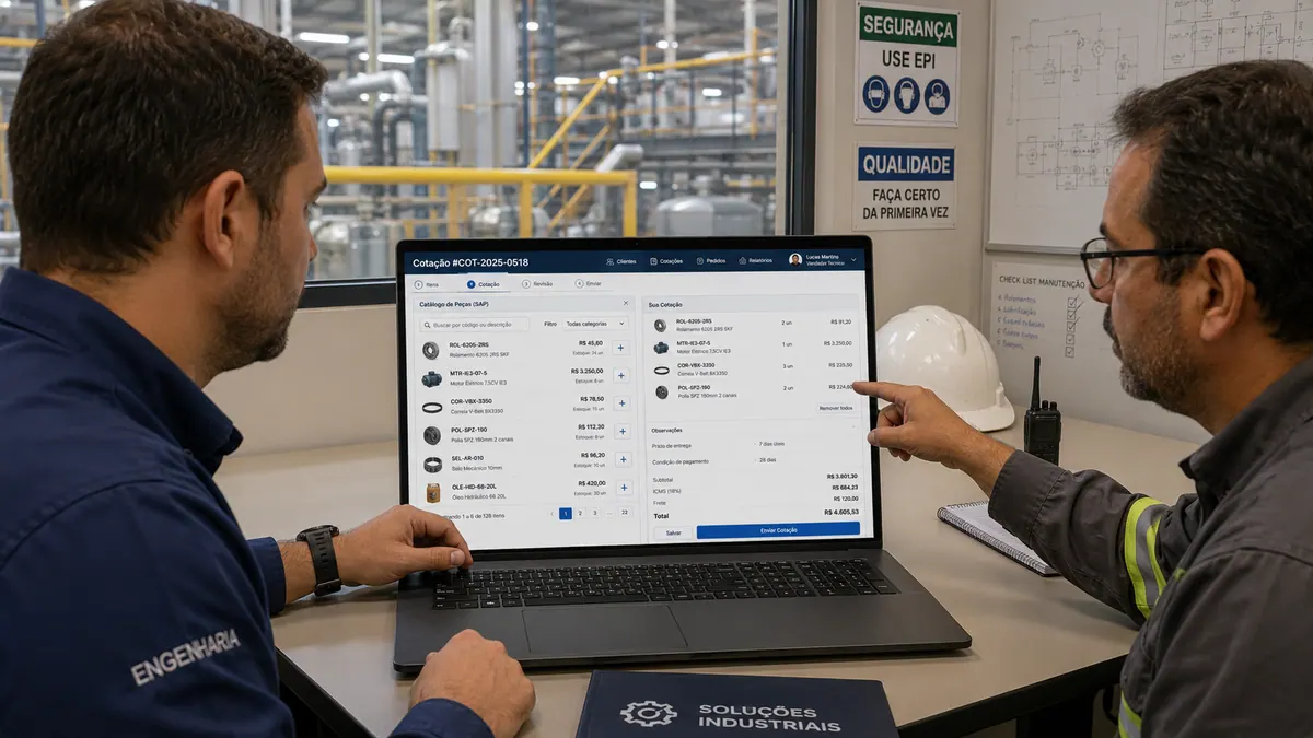 Plataforma de cotización de piezas y servicios industriales