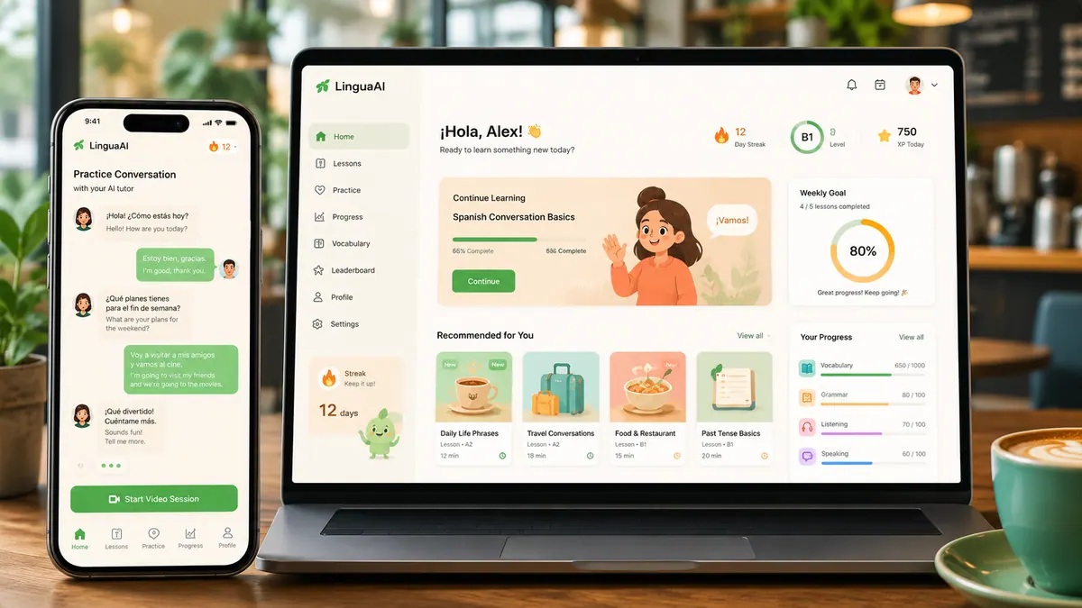 Plataforma de aprendizaje de idiomas